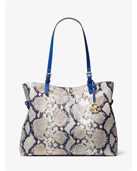 Monogramme Python Embossed Leather Tote Bag 